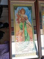 after ALPHONSE MUCHA - Glazen vitrinelijst (4) - Glas, Agaat, Antiek en Kunst