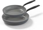 2dekans | BE Living 2-delige Koekenpannenset - Ø 24 & 28 cm, Huis en Inrichting, Keuken | Potten en Pannen, Ophalen of Verzenden