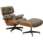 Lounge stoel met Hocker EA670 SPECIAL EDITION donkergrijs, Huis en Inrichting, Fauteuils, Verzenden, Nieuw