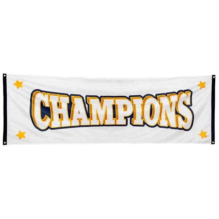 Banner Champions 2,2m, Hobby en Vrije tijd, Feestartikelen, Nieuw, Verzenden