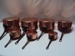 Lot exceptionnel 7 casseroles tout cuivre - Kookpottenset