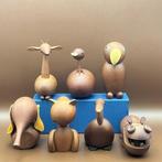 Senshukai  - Speelgoed meubels 7 Vintage wooden animals