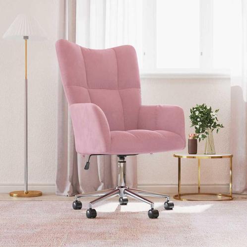 vidaXL Chaise de relaxation Rose Velours, Maison & Meubles, Fauteuils, Neuf, Envoi