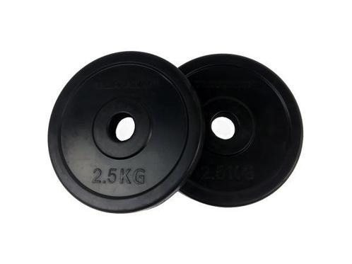 Veiling - Tunturi Halterschijven - 2x 2,50 kg - 30mm - Rubbe, Sport en Fitness, Fitnessmaterialen