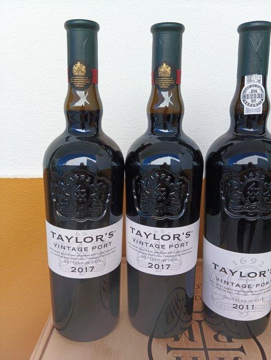 2011 Taylors - 2 x 2011 e 2 x 2017 - Vintage Port - Douro -, Collections, Vins