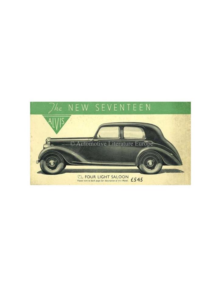1938 ALVIS SEVENTEEN BROCHURE ENGELS, Boeken, Auto's | Folders en Tijdschriften