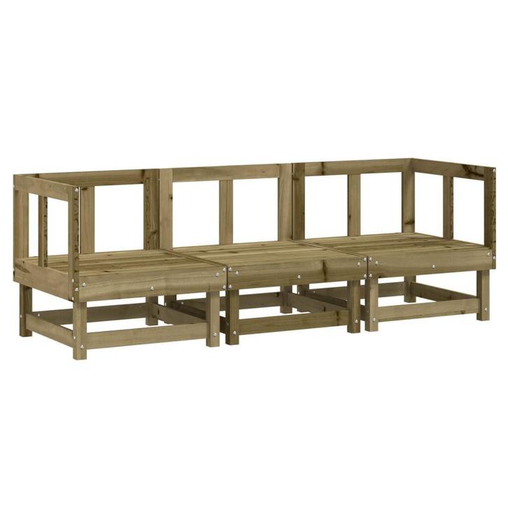 Loungeset Grenenhout | Retour Deal | 40% Korting!, Tuin en Terras, Tuinsets en Loungesets, Bank, Nieuw, Hout, Loungeset, Verzenden