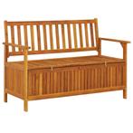 vidaXL Tuinopbergbank 120 cm massief acaciahout, Tuin en Terras, Verzenden, Nieuw
