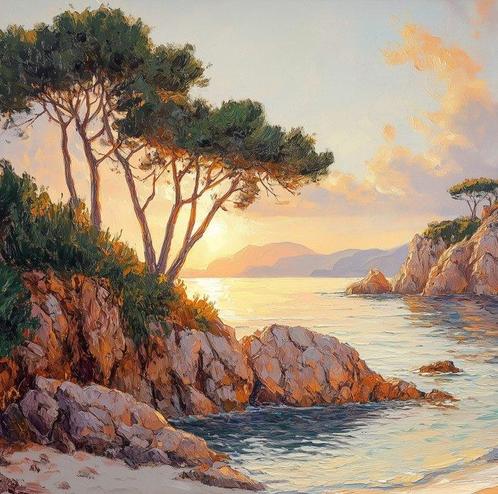 Irina Collins - Serene Land XL · NO Reserve, Antiek en Kunst, Kunst | Schilderijen | Modern