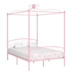 vidaXL Hemelbedframe metaal roze 140x200 cm, Huis en Inrichting, Verzenden, Nieuw