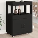 vidaXL Chariot de bar noir 60x39,5x89 cm bois, Verzenden, Neuf