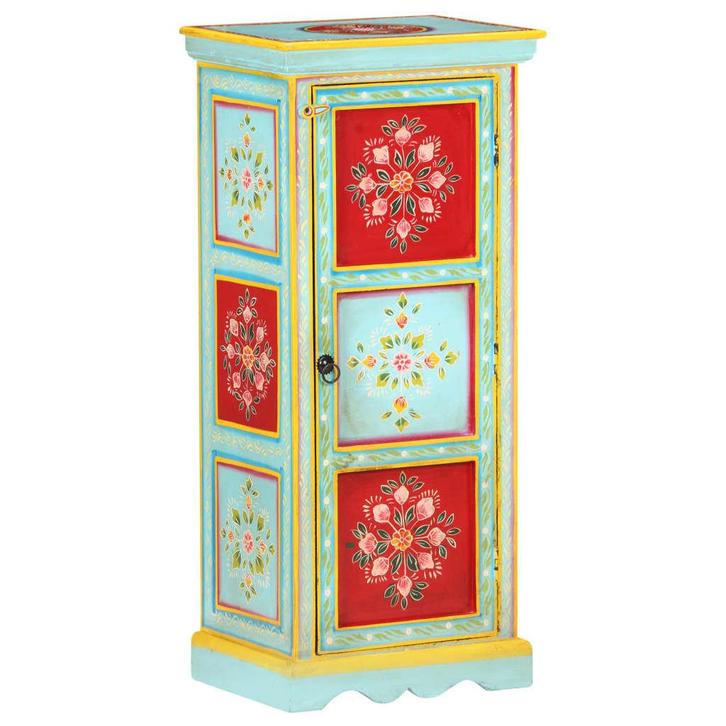 vidaXL Hoge kast handgeschilderd 40x30x90 cm massief, Huis en Inrichting, Kasten | Overige, Nieuw, Verzenden