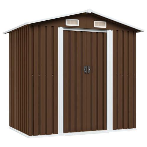 vidaXL Abri de stockage pour jardin Marron 204x132x186, Tuin en Terras, Tuinhuizen, Verzenden