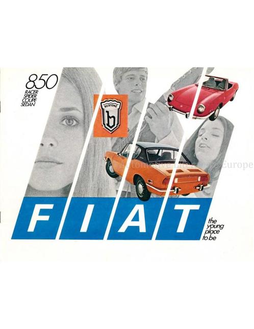 1970 FIAT 850 BROCHURE ENGELS (USA), Livres, Autos | Brochures & Magazines