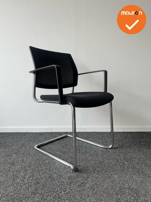 Vergaderstoel Gispen - Zwarte stoffering - chroom frame, Zakelijke goederen, Kantoor en Winkelinrichting | Kantoormeubilair en Inrichting