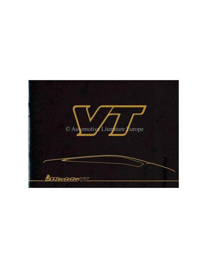 1994 LAMBORGHINI DIABLO VT INSTRUCTIEBOEKJE SUPPLEMENT, Auto diversen, Handleidingen en Instructieboekjes, Ophalen of Verzenden