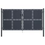 vidaXL Tuinpoort staal 300x150 cm antraciet, Verzenden, Nieuw