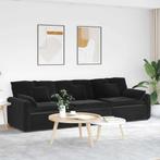 vidaXL Modulaire bank met kussens zwart, Huis en Inrichting, Zetels | Voetbanken en poefs, Verzenden, Nieuw