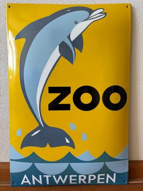 ZOO / DIERENTUIN - ANTWERPEN - Panneau - Panneau, Antiek en Kunst, Antiek | Wandborden en Tegels