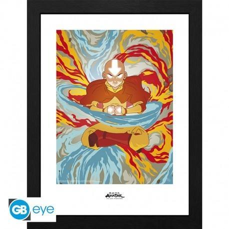 Avatar The Last Airbender Aang Avatar State Framed Print 30, Collections, Cinéma & Télévision, Enlèvement ou Envoi