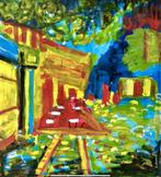 Peter Klashorst (1957) - Caféterras bij nacht (naar Vincent, Antiek en Kunst