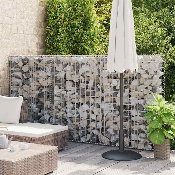 vidaXL Schanskorfmuur met deksels 100x20x150 cm, Jardin & Terrasse, Clôtures de jardin, Envoi