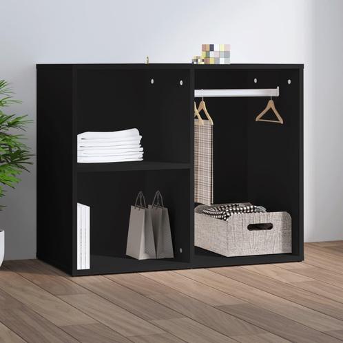 vidaXL Kledingkast 80x40x65 cm bewerkt hout zwart, Huis en Inrichting, Kasten | Overige, Nieuw, Verzenden