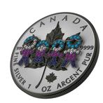 Canada. 5 Dollars 2021 Maple Leaf- Big Family  Black  1 Oz,
