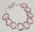 Zilveren halsketting 925 met roze kunziet – AAA-kwaliteit -