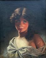 Continental School (XX) - A portrait of a young girl by