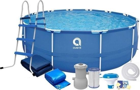Avenli groot zwembad 420 cm met pomp en zwembadladder - I..., Tuin en Terras, Zwembaden, Nieuw, Ophalen of Verzenden