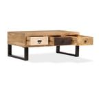 Massief Houten Salontafel 90x50cm | Tweede Kansje | Indus..., 50 tot 100 cm, Verzenden, Nieuw, 50 tot 100 cm