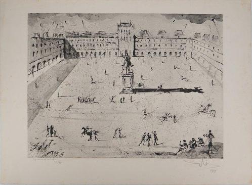 Salvador Dali (1904-1989) - La grande place des Vosges, Antiek en Kunst, Antiek | Overige Antiek