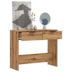 vidaXL Wandtafel 90x36x75 cm bewerkt hout artisanaal, Verzenden, Nieuw