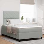 vidaXL Boxspring bed met matras Lichtgrijs 120 x 200 cm, Huis en Inrichting, Slaapkamer | Bedden, Verzenden, Nieuw