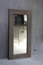 Oud Houten Spiegel Roug 160x80 cm Grey, Huis en Inrichting, Woonaccessoires | Spiegels, Nieuw, Verzenden