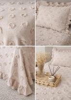 Bedsprei - 240 cm - 250 cm - geruffelde beddensprei, Antiek en Kunst