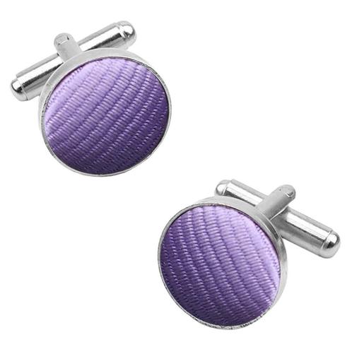 Fako Bijoux® - Manchetknopen - Staal & Streep - Ø 16mm -, Handtassen en Accessoires, Manchetknopen, Verzenden