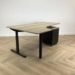 complete set hoekbureau (links) en ladeblok ,  natuur eiken, Huis en Inrichting, Bureaus, Gebruikt, Bureau