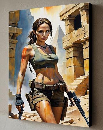 Jacob Hitt - Canvas ready-to-hang - Angelina Jolie as Lara