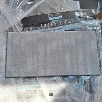 SALE - Partij tegels Decor Soho Grey 30x60, 46m2 - beschikbaar voor biedingen
