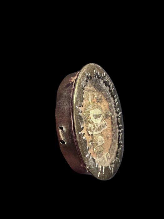 Reliekhouder - Glas, Textiel, Verzilverd - 1750-1800 - Santa, Antiek en Kunst, Kunst | Niet-Westerse kunst