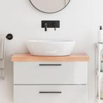 vidaXL Wastafelblad 80x30x(2-6) cm behandeld massief hout, Huis en Inrichting, Keuken | Keukenelementen, Verzenden, Nieuw