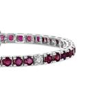 Armband - 18 karaat Witgoud - 8.65ct. tw. Robijn - Diamant, Nieuw
