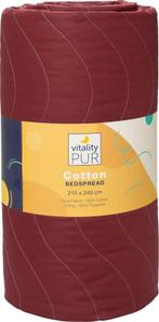 2dekans | Vitality Pur - Luxe Katoenen Bedsprei - 2 persoons, Ophalen of Verzenden