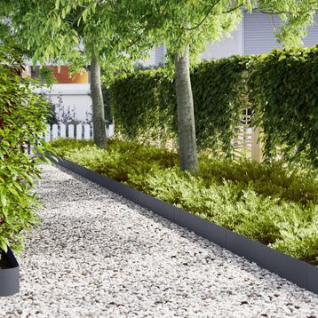 vidaXL Graskant 30 stuks Anthraciet 100x0,5x20 cm Staal, Verzenden