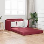 vidaXL Vloersofa Bed 2-in-1 Wijnrood 124x71x78 cm Kunstleer, Verzenden, Nieuw