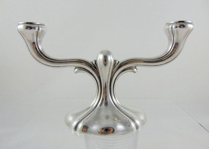 Art Nouveau 835 Silver Two-Armed - Kandelaar - Lutz & Weiss, Antiek en Kunst, Antiek | Zilver en Goud