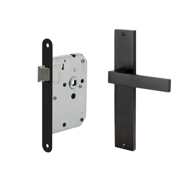 Deurbeslag set Lusso met loopslot, Doe-het-zelf en Bouw, Hang- en Sluitwerk, Klink of Kruk, Nieuw, Overige materialen, Ophalen of Verzenden