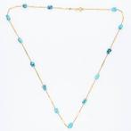 Collier - 18 carats Or jaune - turquoise